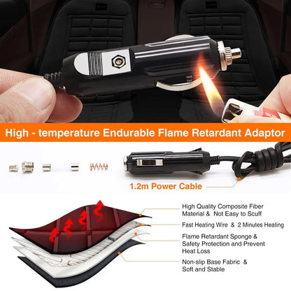 Heated Seat Cushions For Cars 12V Universal Car Heated Seat Cushion Heated Seat Covers Auto Heating Hot Pad Cushion