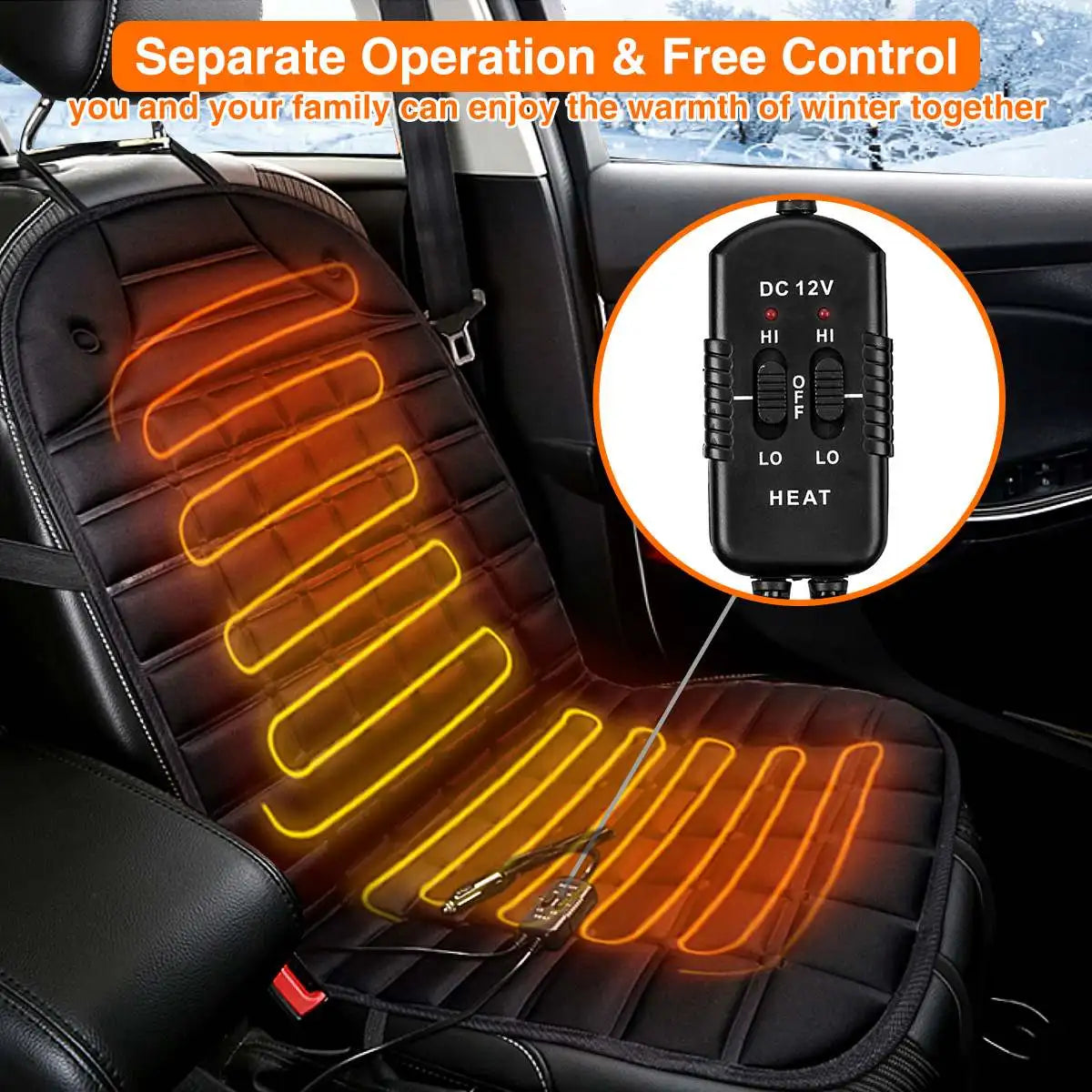 Heated Seat Cushions For Cars 12V Universal Car Heated Seat Cushion Heated Seat Covers Auto Heating Hot Pad Cushion