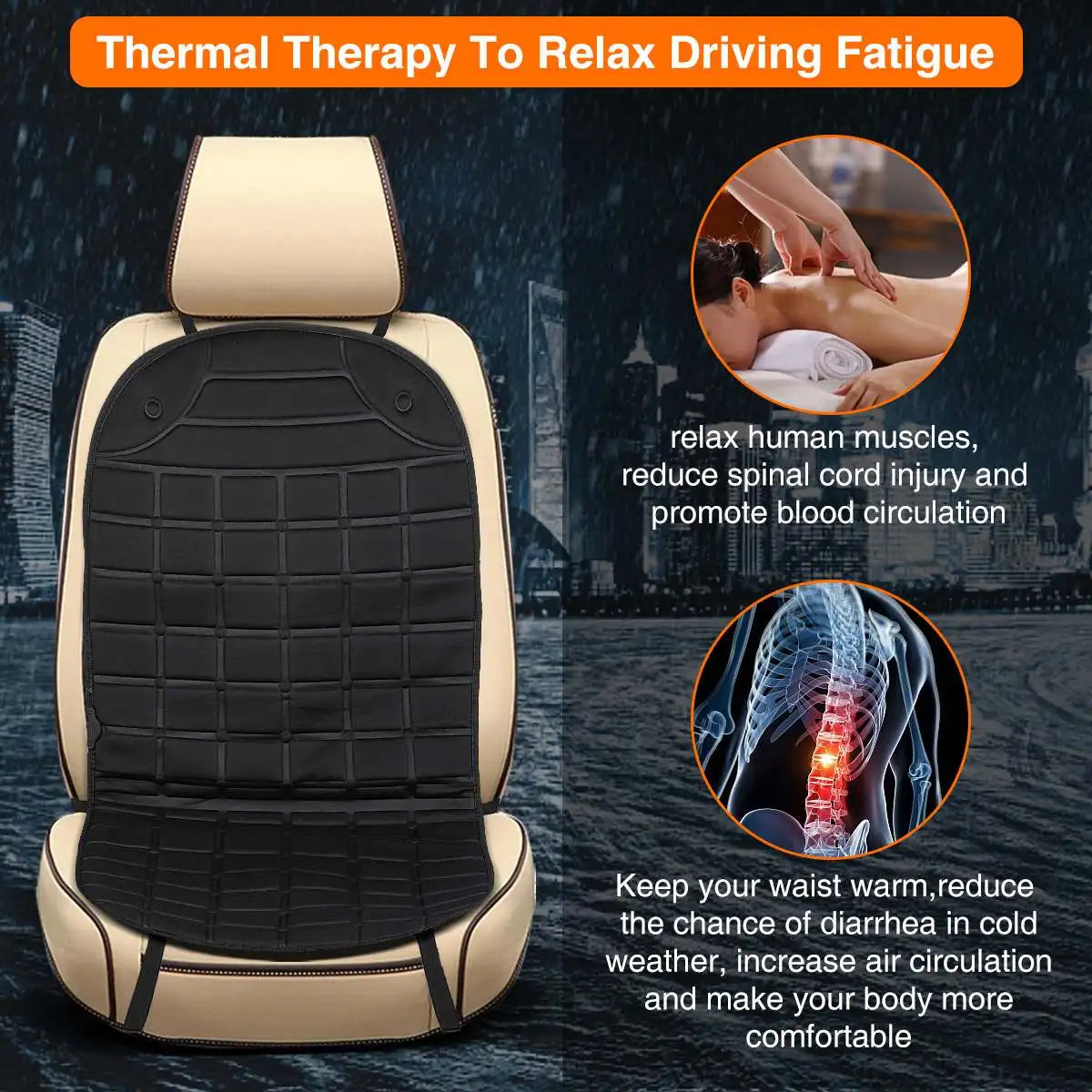 Heated Seat Cushions For Cars 12V Universal Car Heated Seat Cushion Heated Seat Covers Auto Heating Hot Pad Cushion
