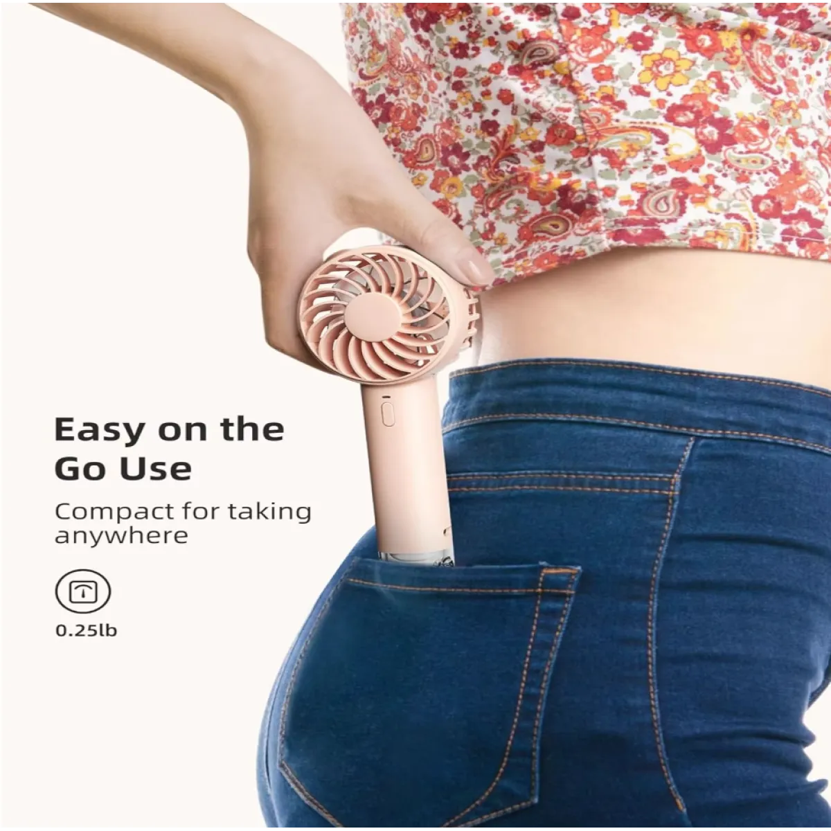 Compact Handheld Cooling Fan – Lightweight Portable Fan for Office, Home & Holidays